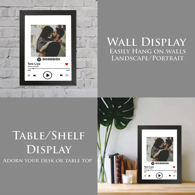 Customized Photo Frame With Spotify Music Printed - Image 3